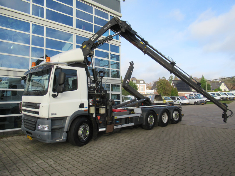 DAF CF 85.410 8x2 HIAB XS 244 HIPRO + VDL 21 T Haak - Kraan - Hook lift truck, Crane truck: picture 2 DAF CF 85.410 8x2 HIAB XS 244 HIPRO + VDL 21 T Haak - Kraan - Hook lift truck, Crane truck: picture 2