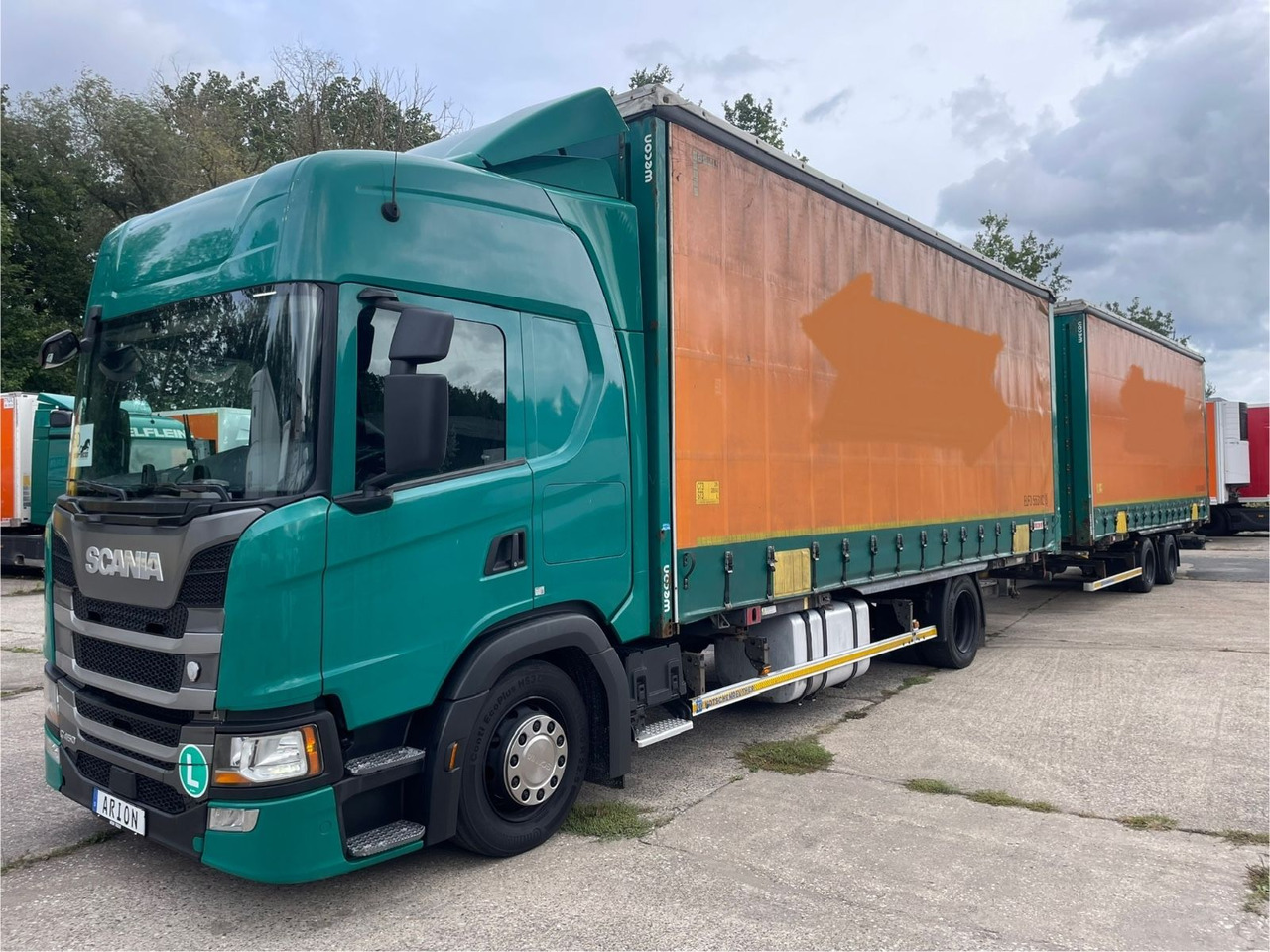 Scania G450 Pritsche+Plane/ANHÄNGER/KOTSCHENREUTHER - Curtainsider truck: picture 2 Scania G450 Pritsche+Plane/ANHÄNGER/KOTSCHENREUTHER - Curtainsider truck: picture 2