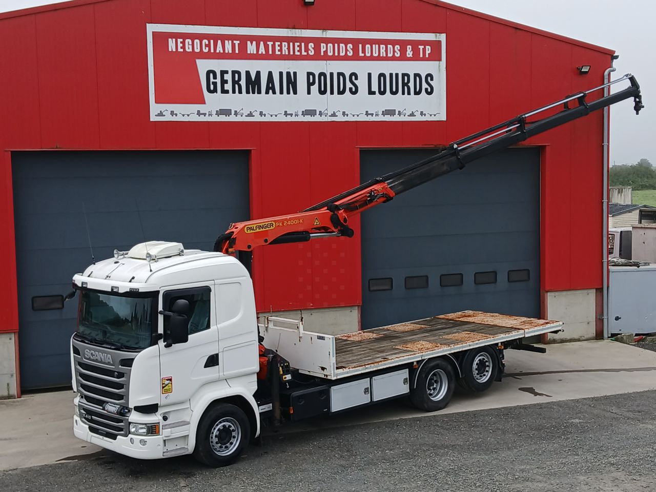 SCANIA 410 6x2 Standard platform Truck - Dropside/ Flatbed truck, Crane truck: picture 1 SCANIA 410 6x2 Standard platform Truck - Dropside/ Flatbed truck, Crane truck: picture 1