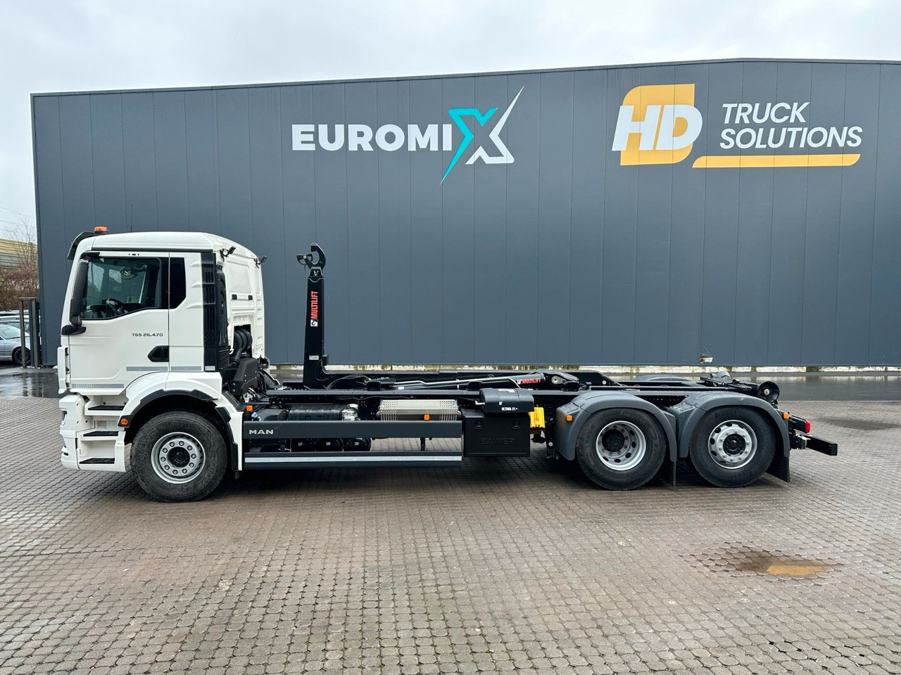 Hook lift truck, Crane truck MAN TGS 26.470 6x2 Retarder MulitLift 21S59: picture 14