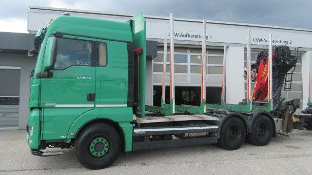 MAN TGX 26.540L inkl. 3 Achs-Anhänger - Timber truck, Crane truck: picture 1 MAN TGX 26.540L inkl. 3 Achs-Anhänger - Timber truck, Crane truck: picture 1