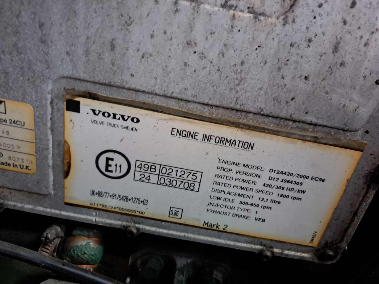 VOLVO KOMPLETNY VOLVO FH 12 FM 12 D12A 420 - Engine for Truck: picture 4 VOLVO KOMPLETNY VOLVO FH 12 FM 12 D12A 420 - Engine for Truck: picture 4