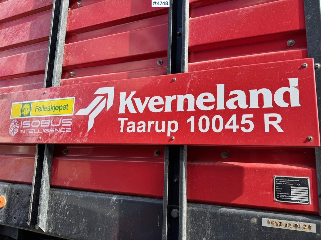 2012 Kverneland Taarup 10045 R Loading wagon - Hay and forage equipment: picture 2 2012 Kverneland Taarup 10045 R Loading wagon - Hay and forage equipment: picture 2