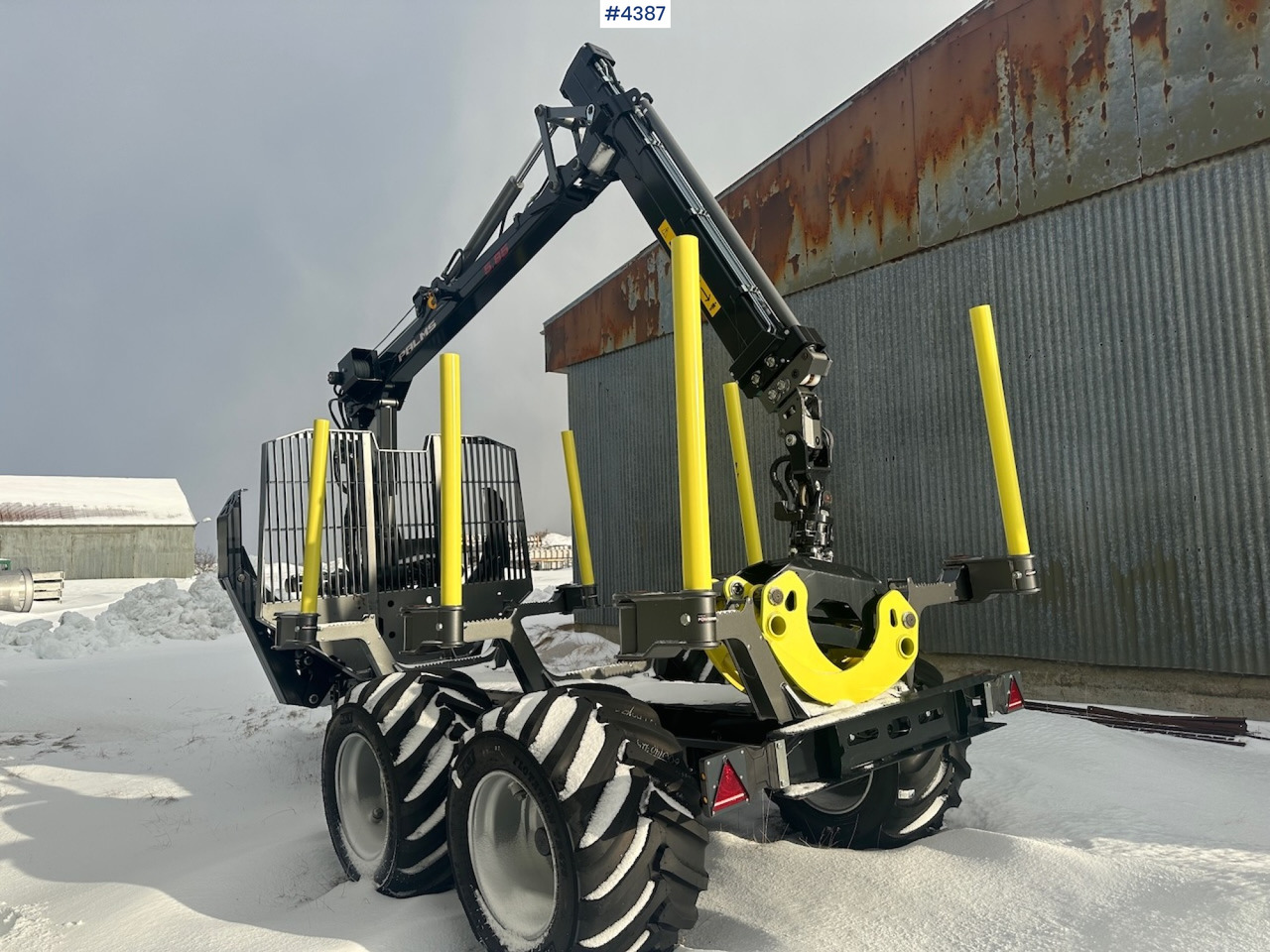 2023 Palms u12 timber trailer w/ Palms 5,85 krane. Never used. - Timber trailer: picture 1 2023 Palms u12 timber trailer w/ Palms 5,85 krane. Never used. - Timber trailer: picture 1