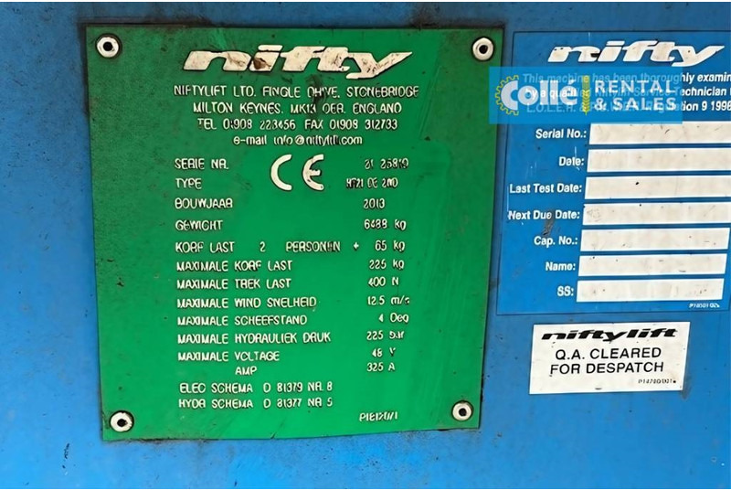 Articulated boom Niftylift HR 21 D E | 2013: picture 10 Articulated boom Niftylift HR 21 D E | 2013: picture 10
