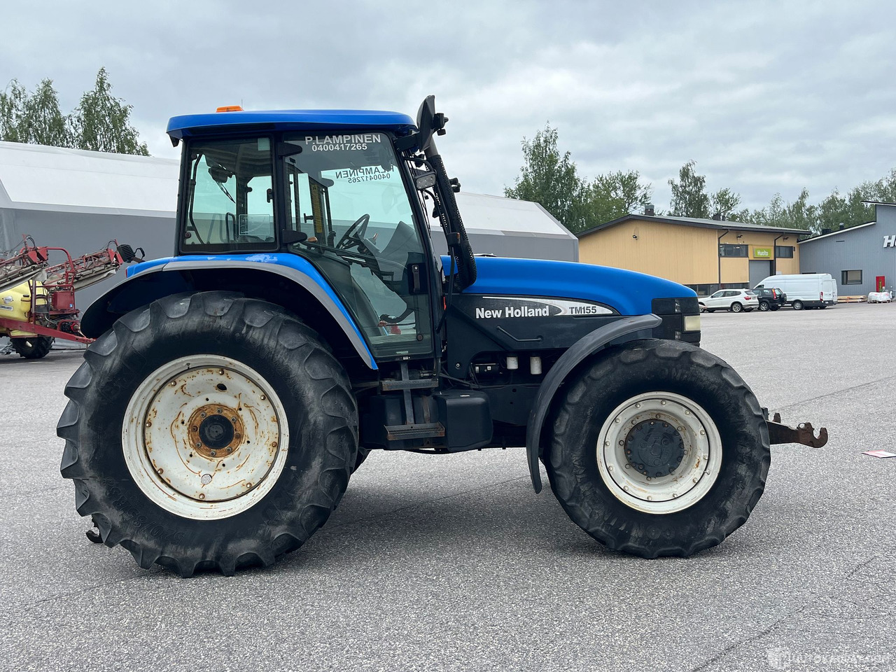 Agricultural machinery New Holland TM155, traktori etunostolaitteeella, 2004,, Salo: picture 9