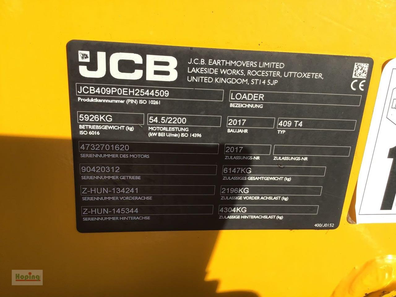 Wheel loader JCB 409: picture 14 Wheel loader JCB 409: picture 14