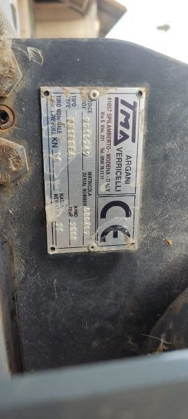 Wciągarka 3,8T do ładowarki obrotowej Dieci Pegasus 40.17, 40.18, 38.16, 45.21 - Winch: picture 4 Wciągarka 3,8T do ładowarki obrotowej Dieci Pegasus 40.17, 40.18, 38.16, 45.21 - Winch: picture 4