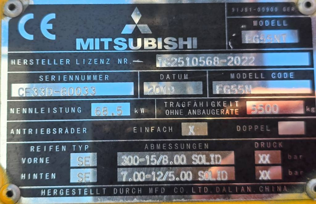 Leasing of Mitsubishi FG 55 NT  Mitsubishi FG 55 NT: picture 13