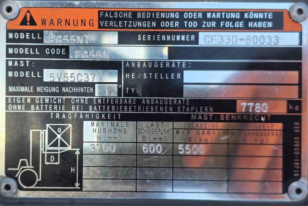 Leasing of Mitsubishi FG 55 NT  Mitsubishi FG 55 NT: picture 10