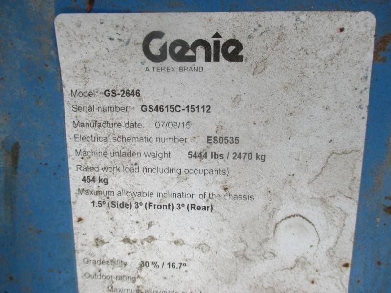 Scissor lift Genie GS 2646: picture 10