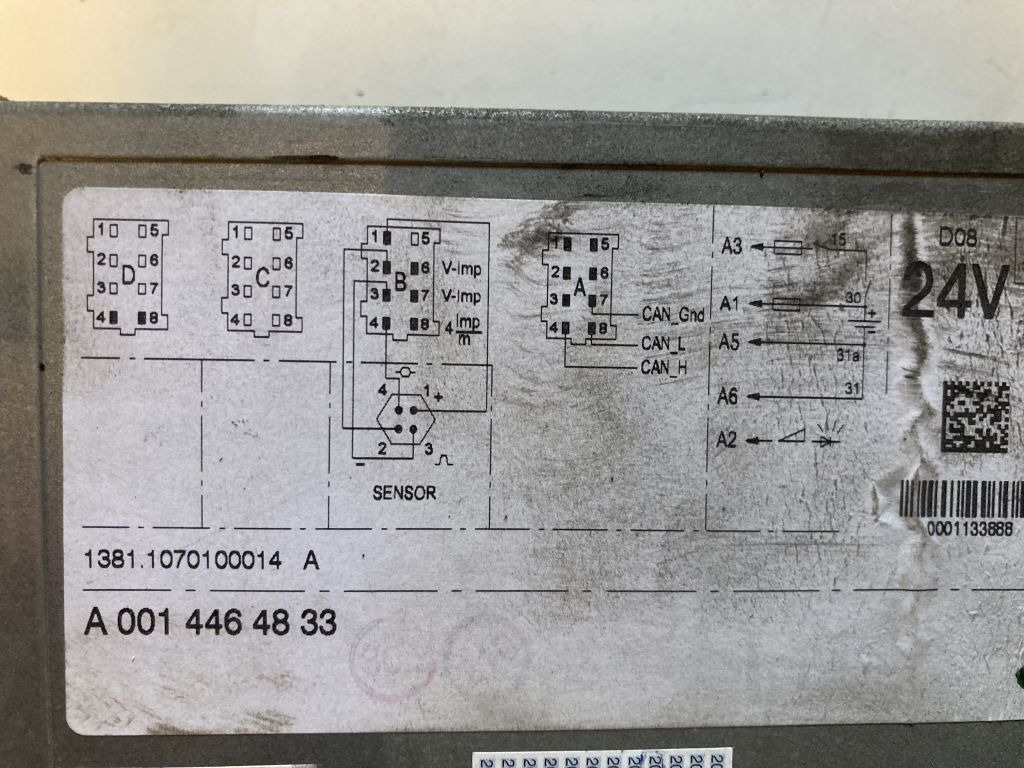 Mercedes-Benz VDO Kienzle Fahrtenschreiber 1381.1070100014 24V 1381 - Tachograph for Truck: picture 2 Mercedes-Benz VDO Kienzle Fahrtenschreiber 1381.1070100014 24V 1381 - Tachograph for Truck: picture 2