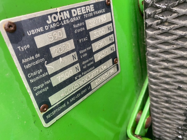 JOHN DEERE 590 - Round baler: picture 5 JOHN DEERE 590 - Round baler: picture 5