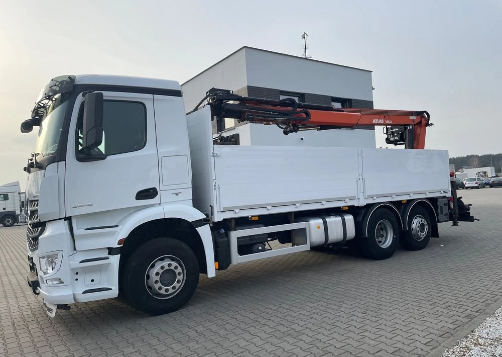 Dropside/ Flatbed truck Mercedes-Benz Arocs 2545, HDS ATLAS 186.3 - PILOT: picture 12
