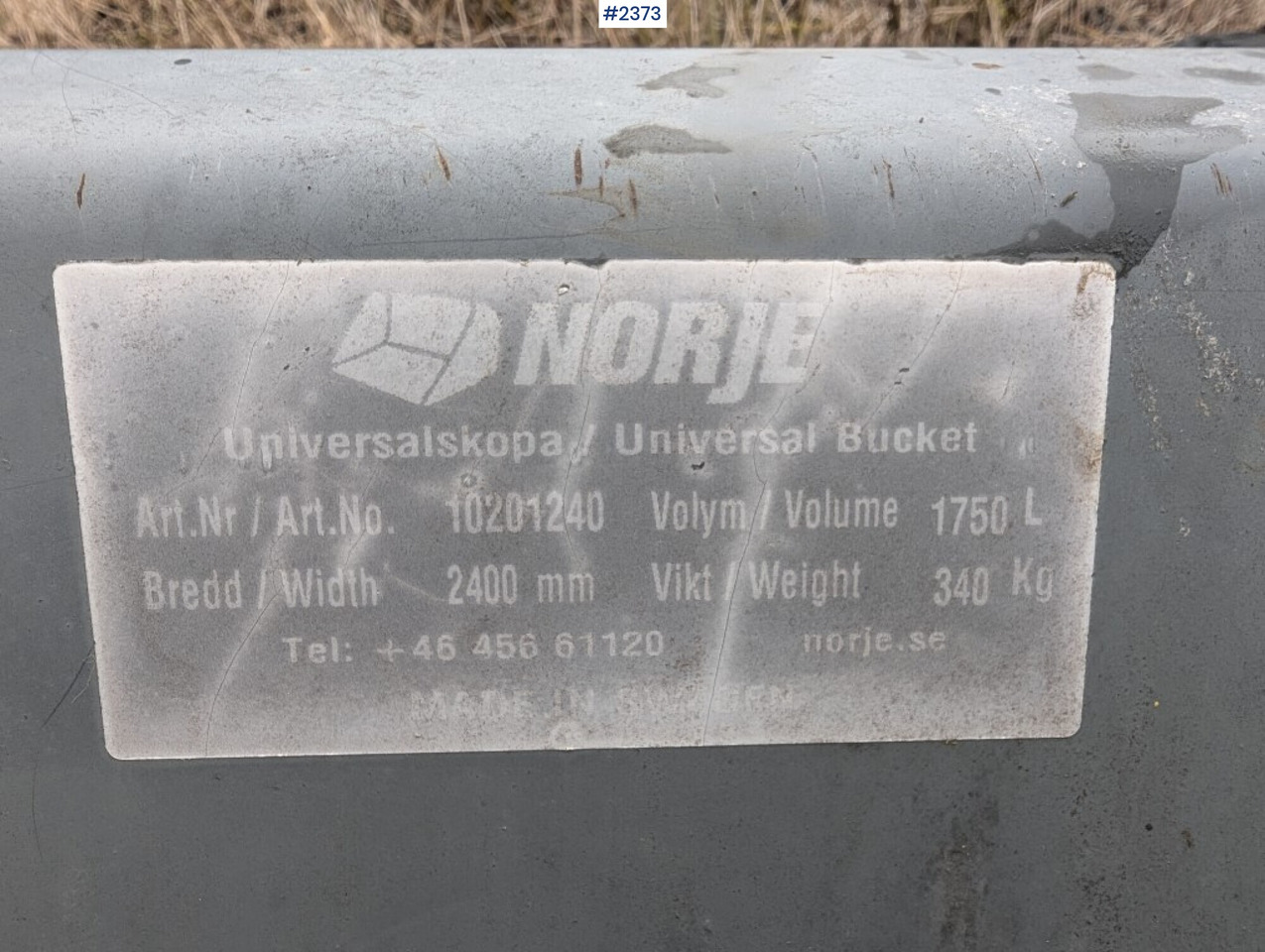Universal bucket Norje Euro mount (unused) - Loader bucket for Construction machinery: picture 2 Universal bucket Norje Euro mount (unused) - Loader bucket for Construction machinery: picture 2