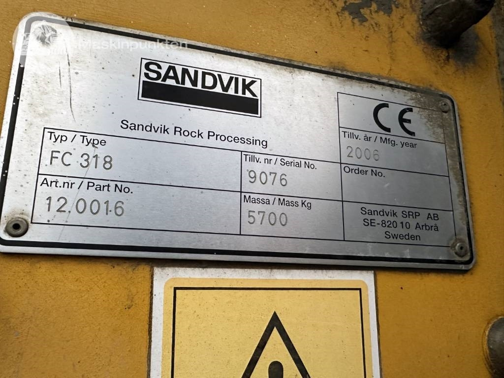 Screener Sandvik FC 318: picture 8 Screener Sandvik FC 318: picture 8