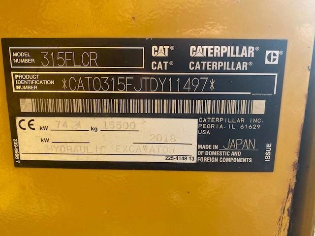Leasing of CAT 315FL CR  CAT 315FL CR: picture 24
