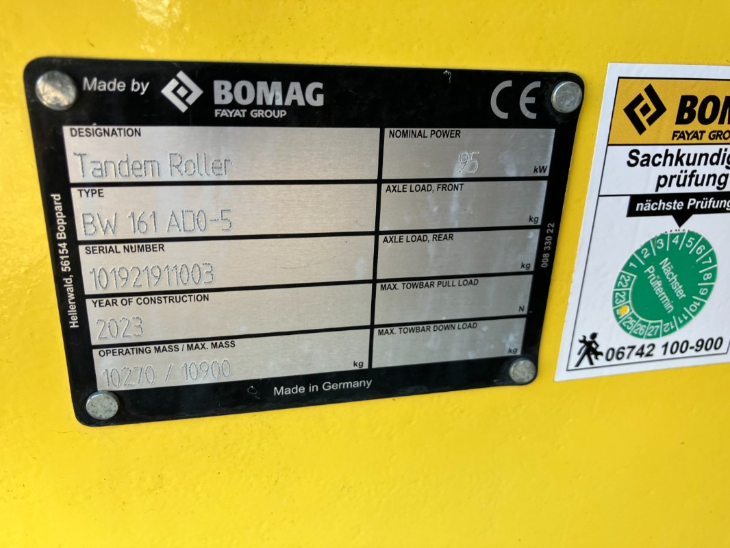 BOMAG DE BW 161 ADO-5  STage V/Tier 4f - Road roller: picture 2 BOMAG DE BW 161 ADO-5  STage V/Tier 4f - Road roller: picture 2