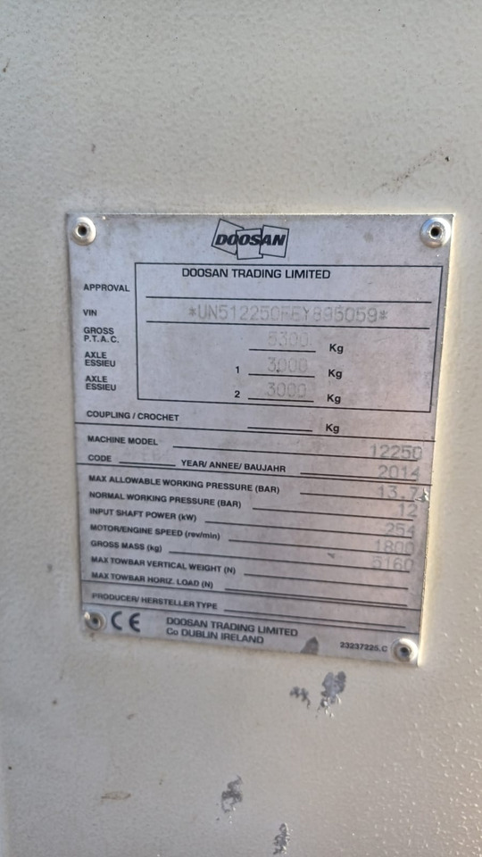 Air compressor DOOSAN 12250: picture 11 Air compressor DOOSAN 12250: picture 11