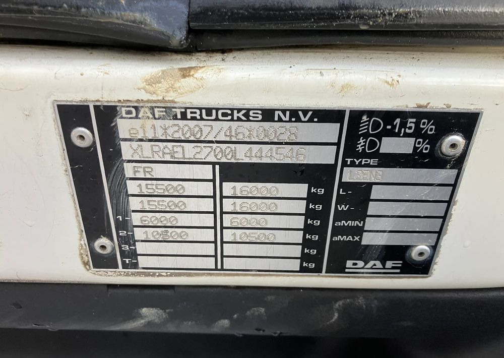 DAF Daf FL 16.250 euro 6 ramo do zabudowy - Cab chassis truck: picture 5 DAF Daf FL 16.250 euro 6 ramo do zabudowy - Cab chassis truck: picture 5