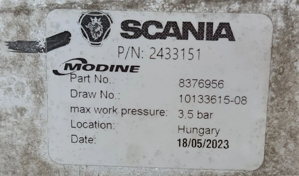 Scania S CHŁODNICA POWIETRZA INTERCOOLER 2433151 - Intercooler for Truck: picture 3 Scania S CHŁODNICA POWIETRZA INTERCOOLER 2433151 - Intercooler for Truck: picture 3