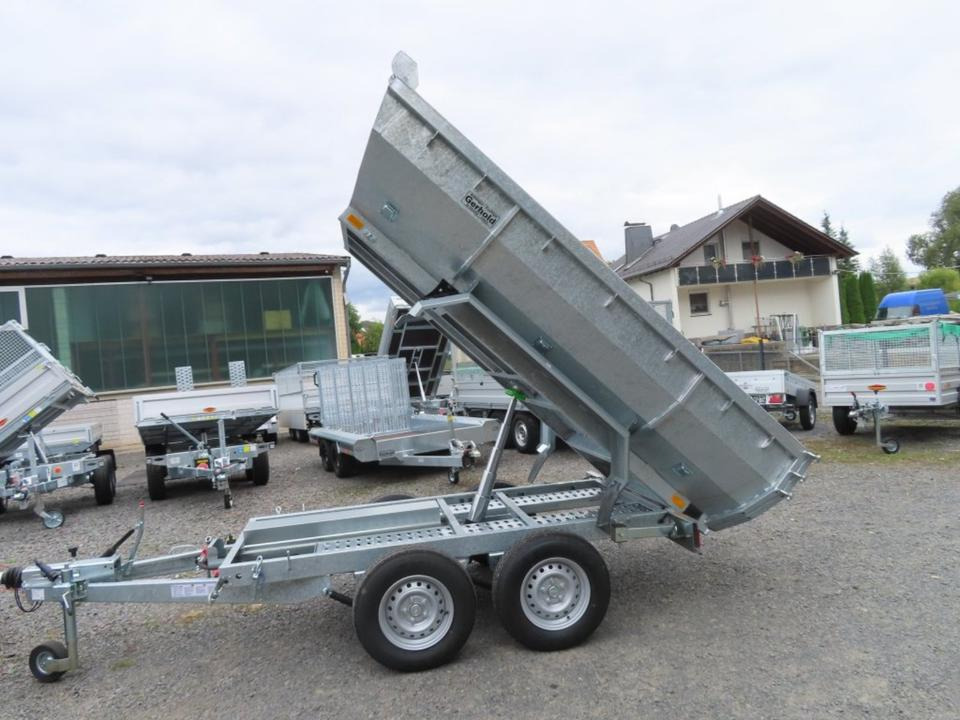 PKW Anhänger Kipper Muldenkipper Auffahrschienen 3,5t 100km/h - Tipper trailer: picture 1 PKW Anhänger Kipper Muldenkipper Auffahrschienen 3,5t 100km/h - Tipper trailer: picture 1