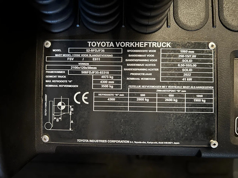 New Diesel forklift Toyota 52-8FDJF35 TONERO 35 (NEW) (6x in Stock): picture 16