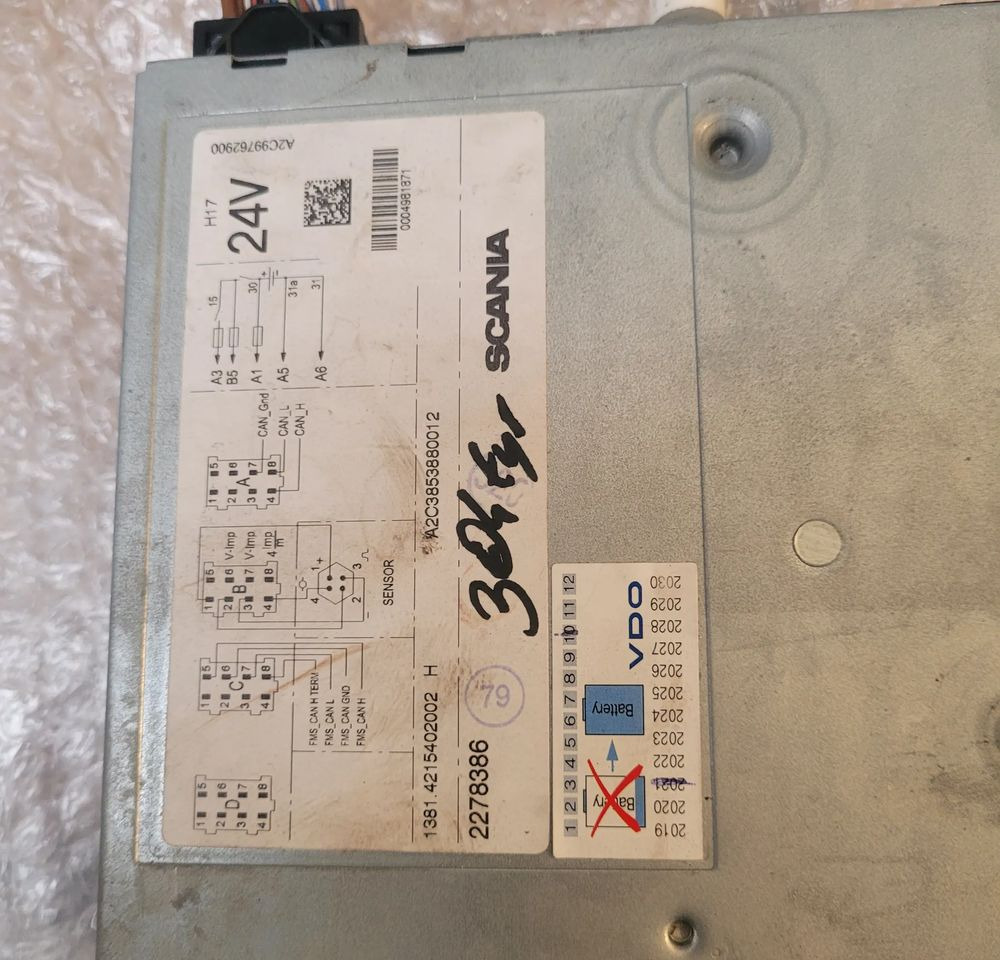 TACHOGRAF SCANIA 2278386 R 2.2a CHWALIM116 - Tachograph for Truck: picture 3 TACHOGRAF SCANIA 2278386 R 2.2a CHWALIM116 - Tachograph for Truck: picture 3