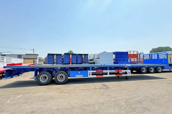 TITAN 2 Axle 45 Ft Flatbed Trailers for Sale in Algeria - Dropside/ Flatbed semi-trailer: picture 2 TITAN 2 Axle 45 Ft Flatbed Trailers for Sale in Algeria - Dropside/ Flatbed semi-trailer: picture 2