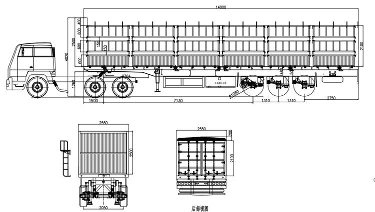 TITAN 3 Axle Cargo Fence Trailer with Air Suspension Transport Animal - Livestock semi-trailer: picture 5 TITAN 3 Axle Cargo Fence Trailer with Air Suspension Transport Animal - Livestock semi-trailer: picture 5