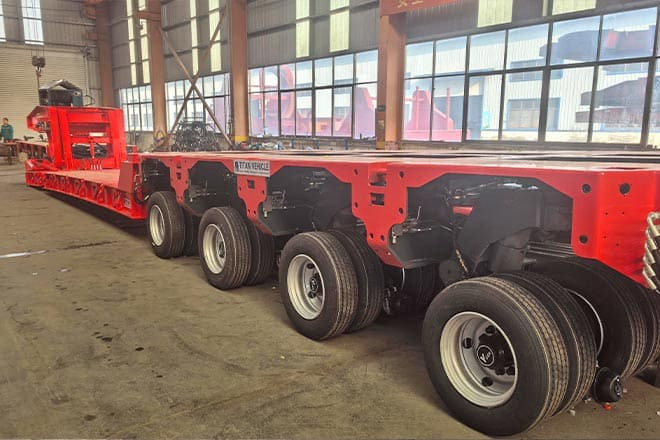TITAN 4 Axle Extendable Lowboy Trailer for Sale in Nigeria - Low loader semi-trailer: picture 2 TITAN 4 Axle Extendable Lowboy Trailer for Sale in Nigeria - Low loader semi-trailer: picture 2
