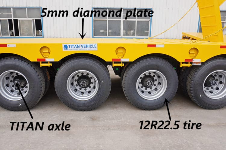 TITAN 4 Axle Lowbed Trailer Truck for Sale in Zambia - Low loader semi-trailer: picture 5 TITAN 4 Axle Lowbed Trailer Truck for Sale in Zambia - Low loader semi-trailer: picture 5