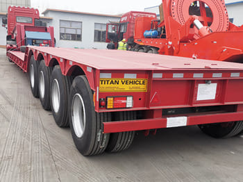 TITAN Folding Gooseneck Lowboy Trailers for Sale in Senegal - Low loader semi-trailer: picture 1 TITAN Folding Gooseneck Lowboy Trailers for Sale in Senegal - Low loader semi-trailer: picture 1