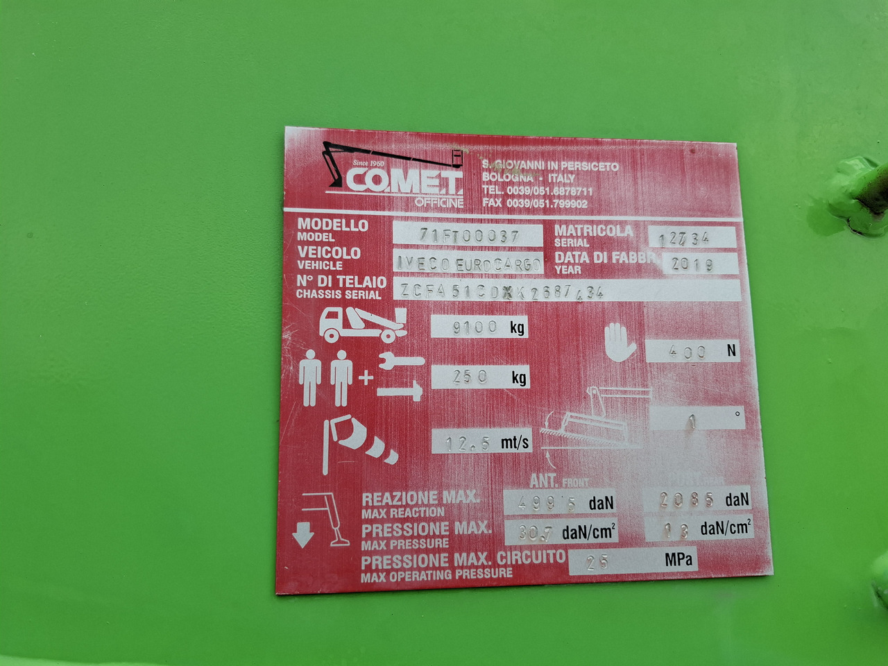 New Truck mounted aerial platform IVECO Eurocargo ML120EL18  Comet 31-17 HQ: picture 48