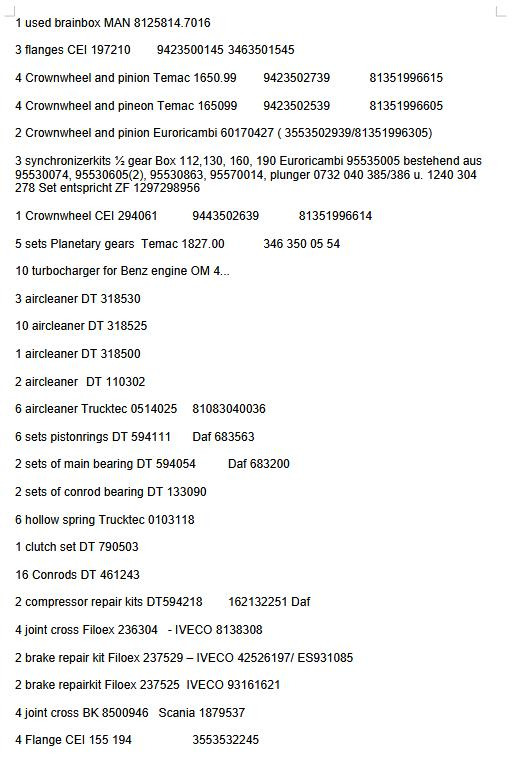 Pistonrings NE 120031000700 for MAN D25 Turbo - Piston/ Ring/ Bushing: picture 3 Pistonrings NE 120031000700 for MAN D25 Turbo - Piston/ Ring/ Bushing: picture 3