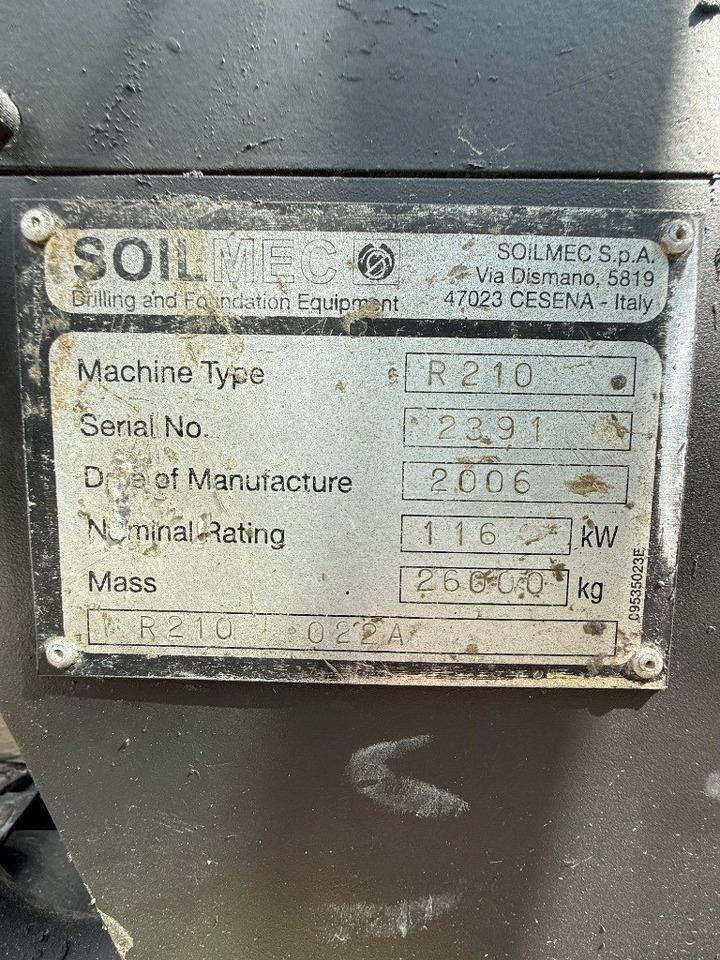 Soilmec R 210  - Pile driver: picture 4 Soilmec R 210  - Pile driver: picture 4