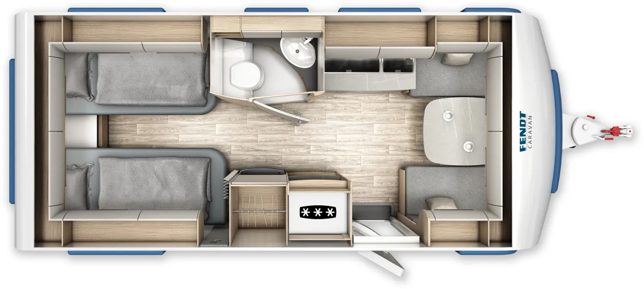 Fendt Bianco Selection 495 SG Safety, Shower, 2.000 KG, GFK - Caravan: picture 2 Fendt Bianco Selection 495 SG Safety, Shower, 2.000 KG, GFK - Caravan: picture 2