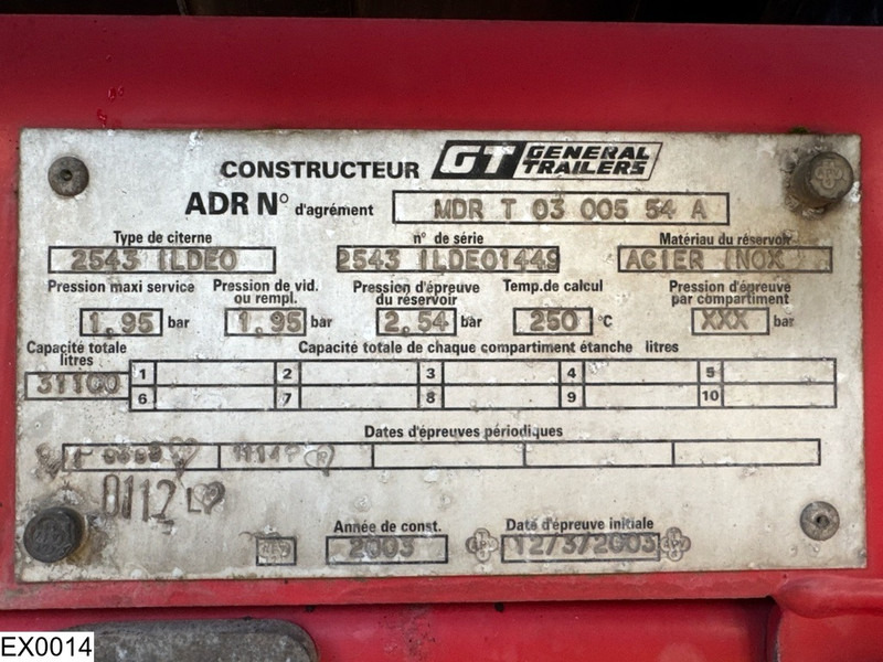 GENERAL TRAILERS Bitum 31.100 Liter, 1 Comp - Tank semi-trailer: picture 5 GENERAL TRAILERS Bitum 31.100 Liter, 1 Comp - Tank semi-trailer: picture 5