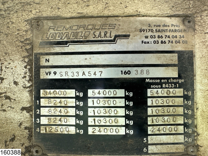 Louault Lowbed 34,000 kg, Steering axle, Hydraulic, Winch - Low loader semi-trailer: picture 4 Louault Lowbed 34,000 kg, Steering axle, Hydraulic, Winch - Low loader semi-trailer: picture 4