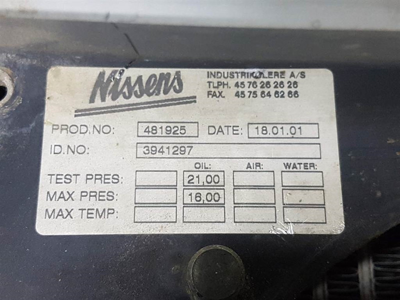 Atlas AR65 - Nissens 3941297-Oil cooler/Ölkühler/Oliekoe - Hydraulics for Construction machinery: picture 4 Atlas AR65 - Nissens 3941297-Oil cooler/Ölkühler/Oliekoe - Hydraulics for Construction machinery: picture 4