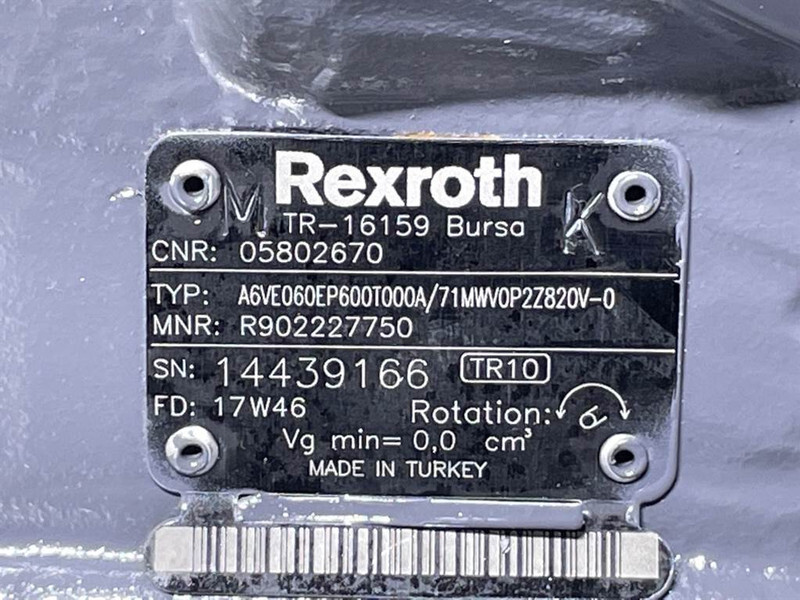 New Hydraulics for Construction machinery Bomag 05802670-Rexroth A6VE060EP-Drive motor/Fahrmotor: picture 7
