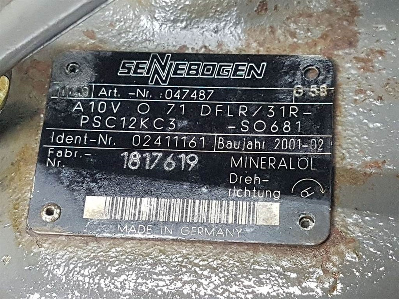 Sennebogen -Rexroth A10VO71DFLR/31R-Load sensing pump - Hydraulics for Construction machinery: picture 4 Sennebogen -Rexroth A10VO71DFLR/31R-Load sensing pump - Hydraulics for Construction machinery: picture 4