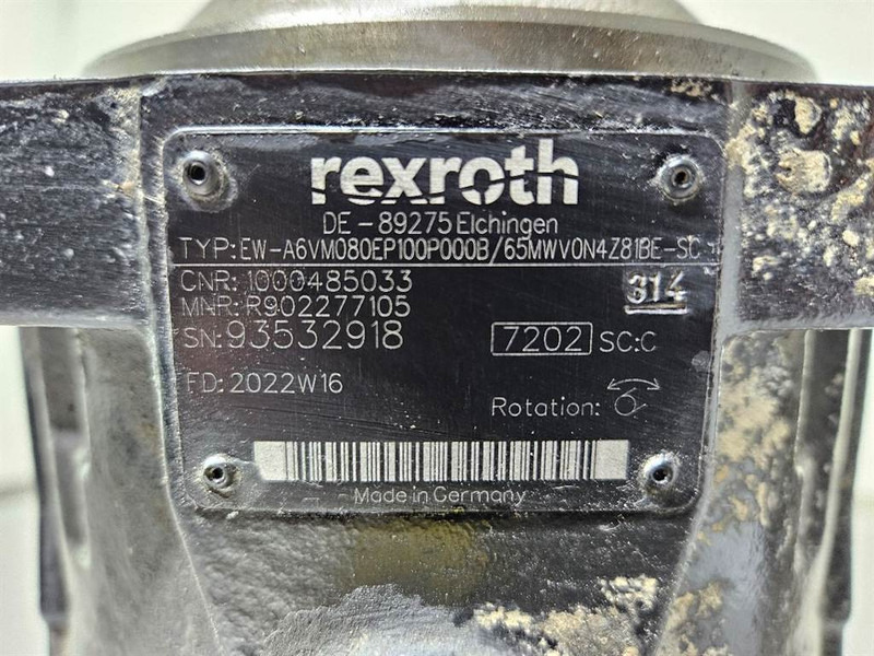 WACKER NEUSON 1000485033-Rexroth A6VM080EP-Drive motor - Hydraulics for Construction machinery: picture 4 WACKER NEUSON 1000485033-Rexroth A6VM080EP-Drive motor - Hydraulics for Construction machinery: picture 4