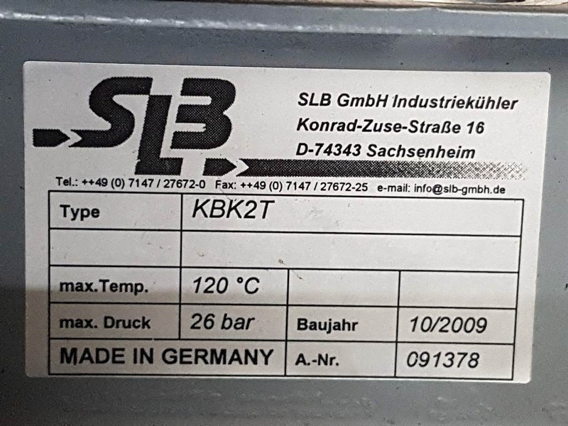 Zettelmeyer ZL-SLB KBK2T-091378-Cooler/Kühler/Koeler - Engine for Construction machinery: picture 4 Zettelmeyer ZL-SLB KBK2T-091378-Cooler/Kühler/Koeler - Engine for Construction machinery: picture 4