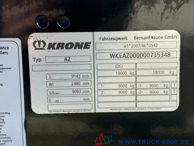 Krone AZ18 Box Carrier - Luft - BPW Achsen - Container transporter/ Swap body trailer: picture 5 Krone AZ18 Box Carrier - Luft - BPW Achsen - Container transporter/ Swap body trailer: picture 5
