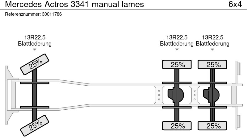Container transporter/ Swap body truck Mercedes-Benz Actros 3341 manual lames: picture 13