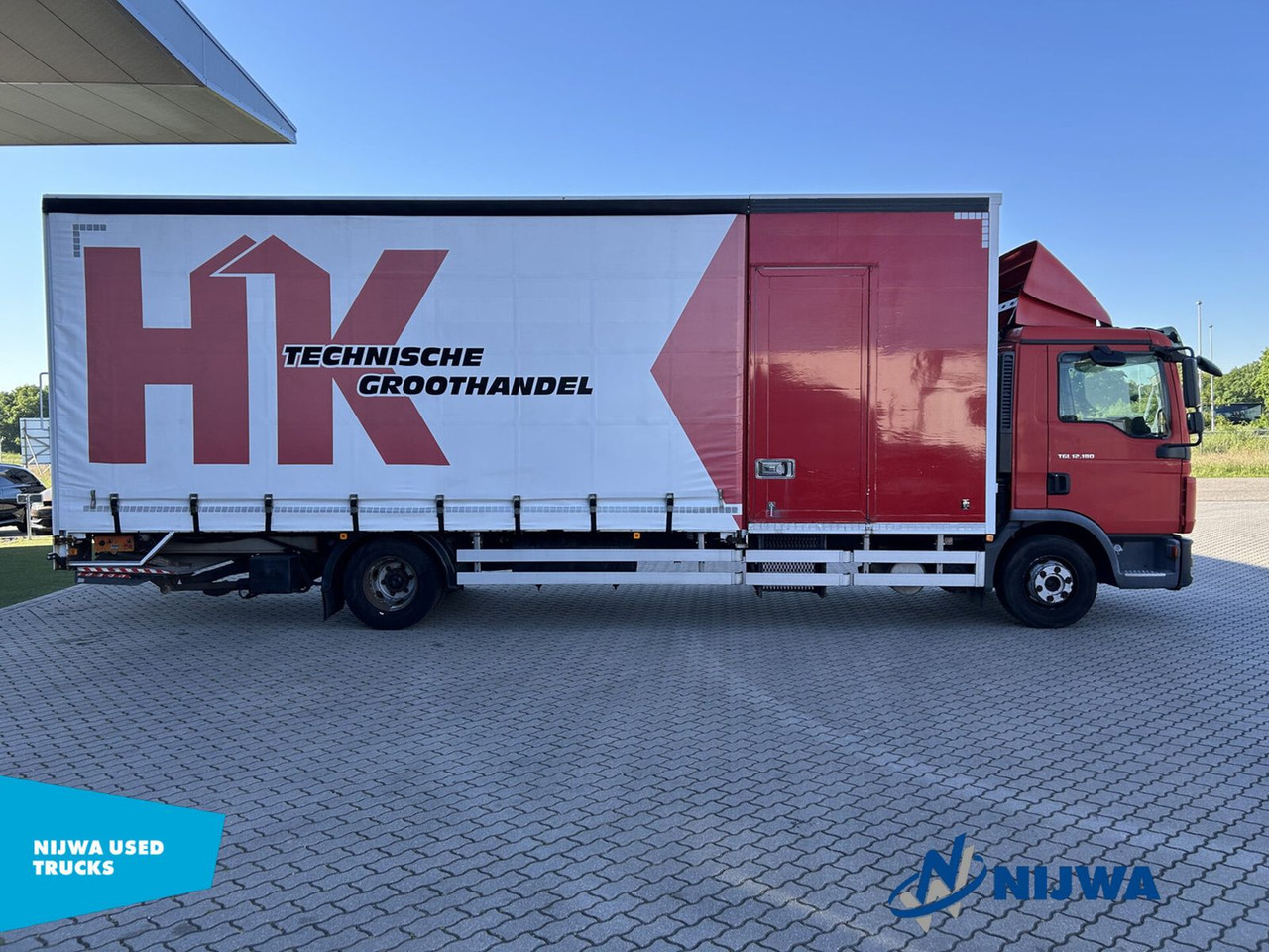 Curtainsider truck MAN TGL 12.180 4x2 Roldeur + Laadklep: picture 7