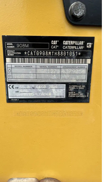 Wheel loader Caterpillar 908 M Klappschaufel+Pal.gabel Schnellwechsl. 908 M 4x4 Klappschaufel+Pal.gabel Schnellwechsl.: picture 7