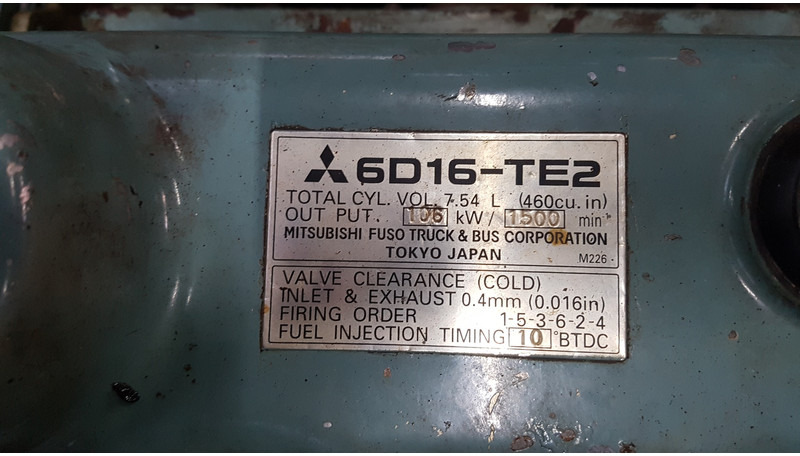 Mitsubishi 6D16-TE2 USED - Construction machinery: picture 5 Mitsubishi 6D16-TE2 USED - Construction machinery: picture 5