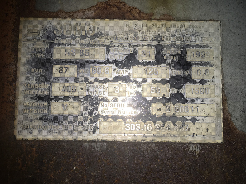 Generator set Perkins T6.354.4 GENERATOR 87 KVA USED: picture 7 Generator set Perkins T6.354.4 GENERATOR 87 KVA USED: picture 7